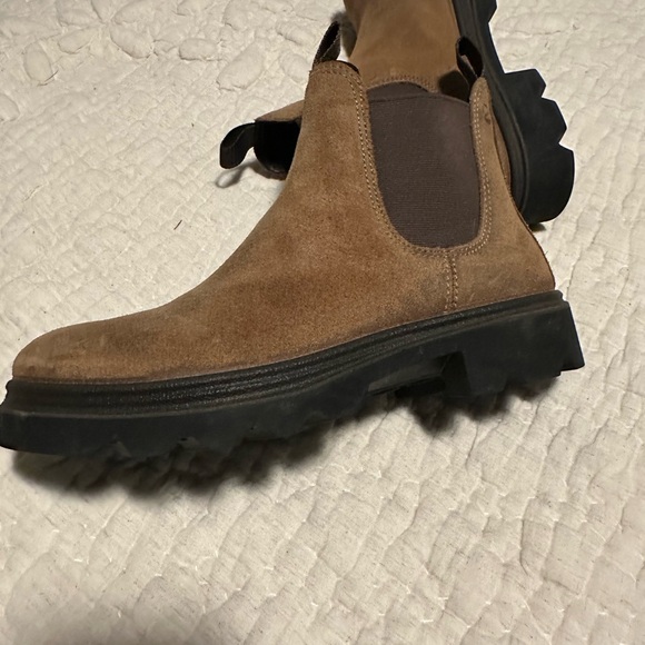 ECCO Womens Grainer Cocoa Brown Suede Chelsea Boots - Picture 4 of 6